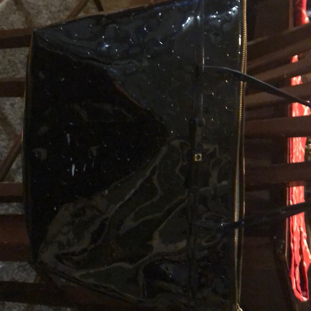 Black patten leather Kate Spade shoulder bag